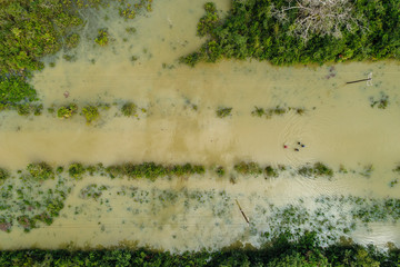 Flooded road in Central America