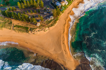 Mona Vale Australian Rock pool at sea side, Sydney, Northern Beaches