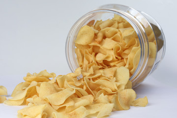 Arrowhead root arrowroot chips traditional for Chinese new year