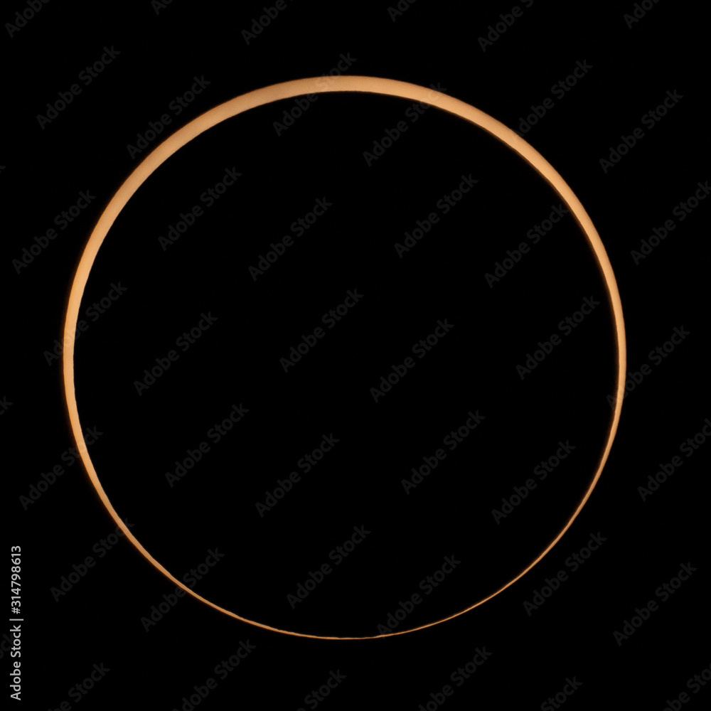 Wall mural square image of annular solar eclipse