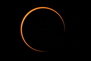 Close up image of Annular Solar Eclipse