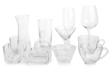 Empty glass isolated on white