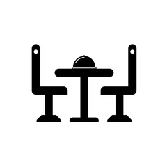 Restaurant table icon vector. Restaurant icon.