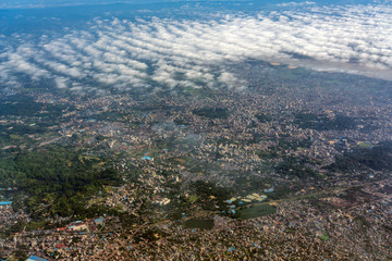Aerial view of Chittagong city, Bangladesh