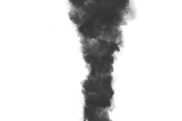 Colorful powder explosion on white background. Colored cloud. Colorful dust explode. Paint Holi.