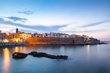 night city view of  Monopoli Apulia Italy