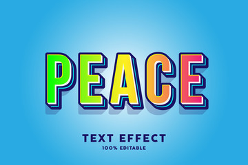 peace africa text effect