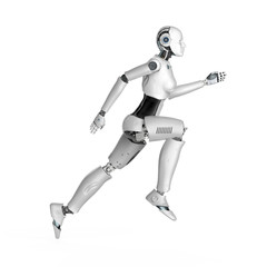 Female cyborg or robot run