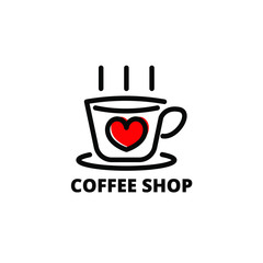 coffee shop cafe beans hot drink design template-vector illustration