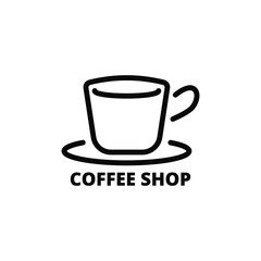 coffee shop cafe beans hot drink design template-vector illustration