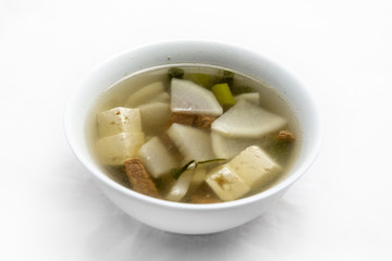 Korean food beef radish soup which is called soegogi muguk