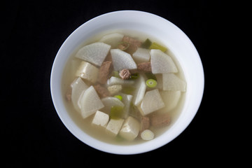 Korean food beef radish soup which is called soegogi muguk