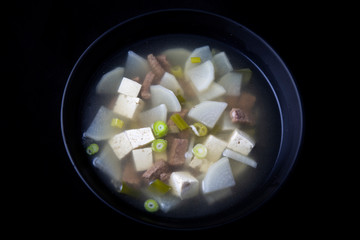 Korean food beef radish soup which is called soegogi muguk