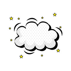 cloud pop art style icon vector illustration design