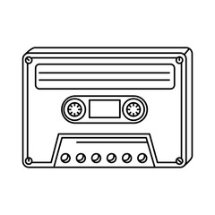cassette of nineties line style icon vector illustration design