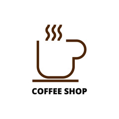 coffee shop cafe beans hot drink design template-vector illustration