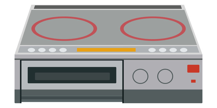 	家電　クッキングヒーター　アイコン　イラスト　素材　ベクター