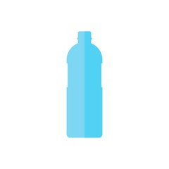 Bottle of water icon in flat style isolated on white background.