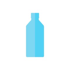 Bottle of water icon in flat style isolated on white background.