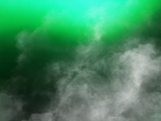 smoke white group on green background design concept in sky green and white could - 314807295