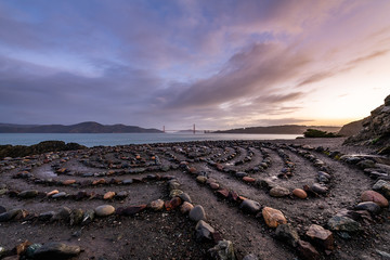 The Lands End Labyrinth at Dawn