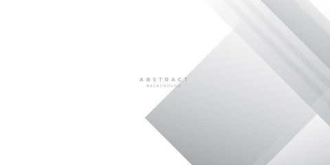 Simple White Grey Silver Box Rectangle Abstract Background Vector Presentation Design
