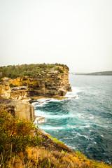 View of The Gap ocean cliff at the Watsons Bay of Sydney