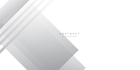 Simple White Grey Silver Box Rectangle Abstract Background Vector Presentation Design