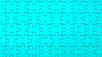 Pale Blue Jigsaw Puzzle.3D render illustration.