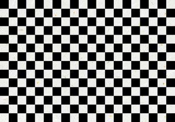 Fototapeta premium 背景：市松模様 和柄 祝い 式 華やか 素材 テクスチャー イベント 和紙 白 黒