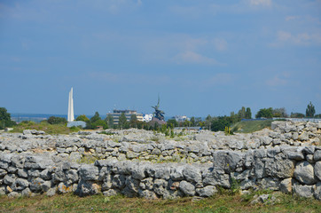 The ruins of the ancient city of Chersonesos. Sevastopol, Crimea