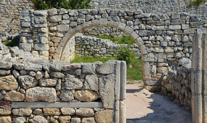 The ruins of the ancient city of Chersonesos. Sevastopol, Crimea