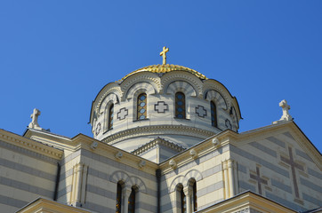 Fototapeta na wymiar St. Vladimir Cathedral. Khersones, Sevastopol, Crimea