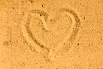 love images Draw on the sand and nature