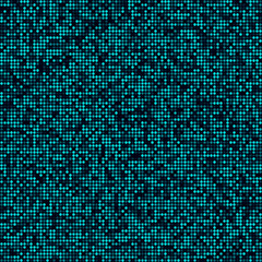 Technology pattern. Filled pattern of circles. Cyan colored seamless background. Neat vector illustration.