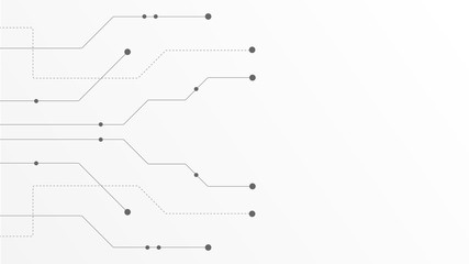 Abstract geometric Circuit connect lines and dots.Simple technology graphic background.Illustration Vector design Network technology and Connection concept.