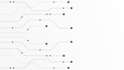 Abstract geometric Circuit connect lines and dots.Simple technology graphic background.Illustration Vector design Network technology and Connection concept.