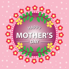 Happy mothers day typography greetings card design