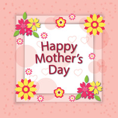 Mother's Day card with square frame