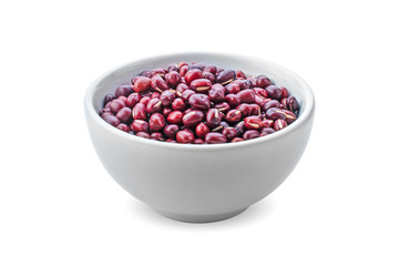 red beans isolated on white background.