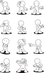 12の人物ポーズ集