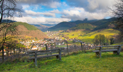 Blick auf Münstertal im Schwarzwald