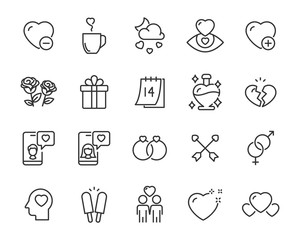 set of heart icons, romance, valentine, relationship, love, heart shape