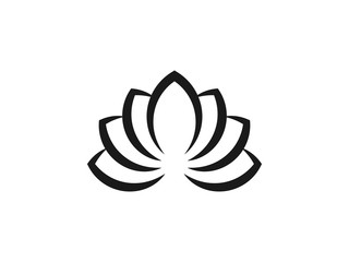 Flower, lotus icon. Vector illustration, flat design.