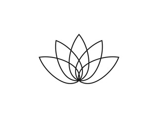 Flower, lotus icon. Vector illustration, flat design.