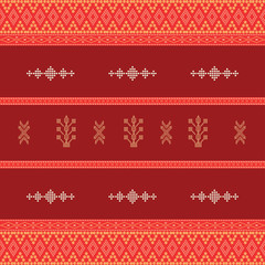 Creative design cloth Horizontal pattern. Tribal ethnic ornament seamless pattern. Colorful vector illustration. Ethnic motif batik for textile