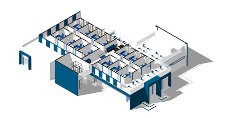 Isometric Architectural Projection - SJO 2 Upper Floor