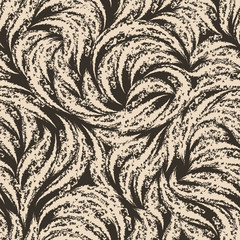 Grunge beige seamless texture of torn arches on a brown background. Abstract pattern for prints or packaging strips of chalk or coal