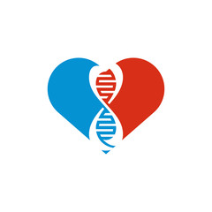 DNA logo design template. medicine logo, genetic icon. Logo design template for clinic.