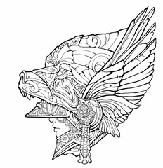 Valkyrie wearing a bear helmet